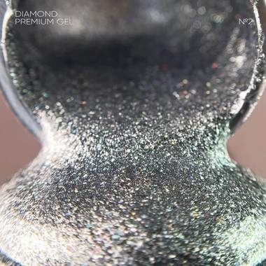 Гель-лак NAILSOFTHENIGHT Diamond Premium gel 02 серебряный голографик 5 мл - Фото №3