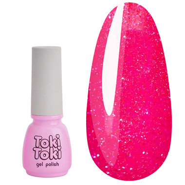 Гель-лак Toki-Toki Glitz GZ03 светоотражающий ярко-розовый 5 мл - Фото №1