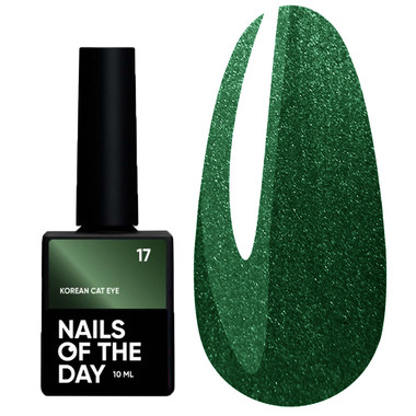 Гель-лак NAILSOFTHEDAY Korean cat eye 17 зеленый 10 мл - Фото №1