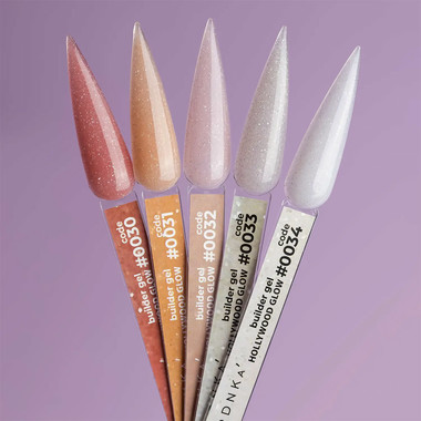 Гель для ногтей DNKa Builder Gel №0032 Hollywood Glow светло-розовый светоотражающий 30 мл (BGD0032) - Фото №3