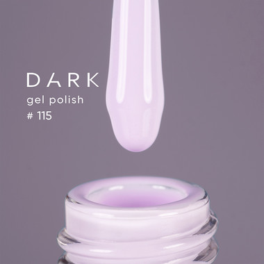 Lakier hybrydowy DARK New collection 115 pastelowy liliowy 10 ml - Фото №2