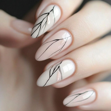 Manicure Wiosna 2025 (Monochromatyczny z dekorem)