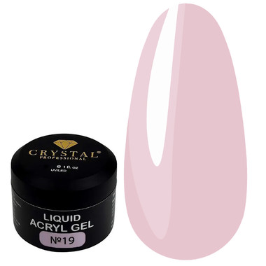 Żel akrylowy do paznokci Crystal Liquid Acryl Gel №19 jasnoróżowy 15 ml - Фото №1
