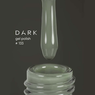 Lakier hybrydowy DARK New collection 133 szary 10 ml - Фото №2