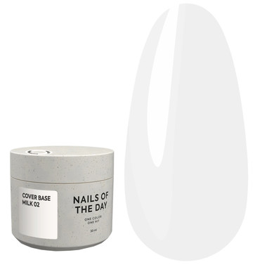 Baza hybrydowa NAILSOFTHEDAY Cover NEW Formula Milk 02 mlekowy 30 ml - Фото №1