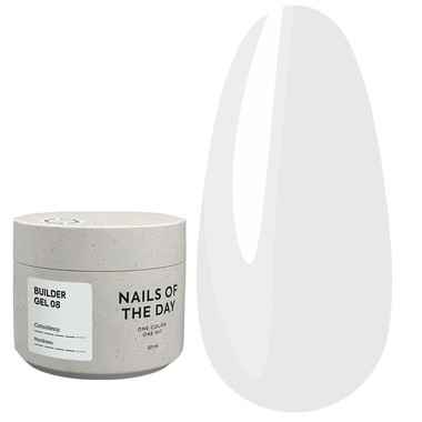 Zel budujący NAILSOFTHEDAY Builder gel 08 mleczno-biały 30 ml - Фото №1