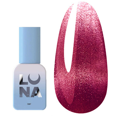 Гель-лак LUNA Color Cat Eye 254 бордовый, розовый 8 мл (047-4119-1234) - Фото №1