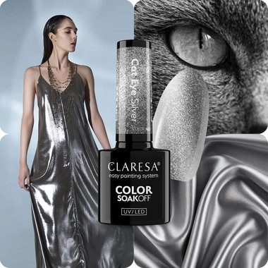 Гель-лак Claresa CAT EYE SILVER 5 г - Фото №4