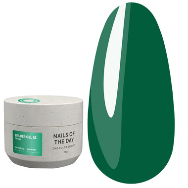 Zel budujący NAILSOFTHEDAY Builder gel 052 Vitrage zielony 15 ml - Фото №1