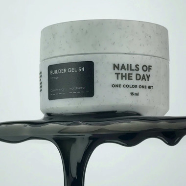 Zel budujący NAILSOFTHEDAY Builder gel 054 Vitrage czarny 15 ml - Фото №5