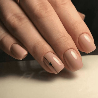 Beige nails (with heart)