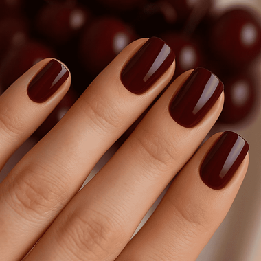 Dark Red Nails (solid color)