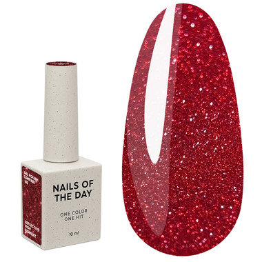 Lakier hybrydowy NAILSOFTHEDAY Gel Polish 165 Campari intensywnie czerwony odblaskowy 10 ml - Фото №1
