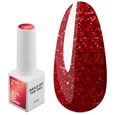 Lakier hybrydowy NAILSOFTHEDAY Cat Eye Gel Polish 06 czerwony 6 ml - Фото №1
