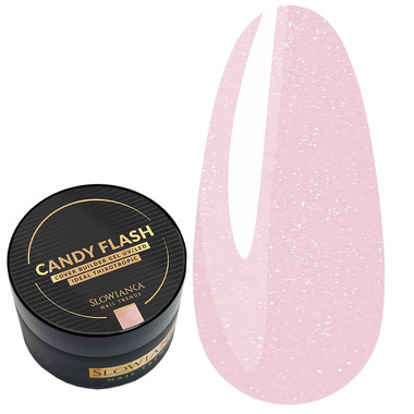 Гель для наращивания Slowianka CANDY FLASH COVER - ideal tixotropic 15 г - Фото №1