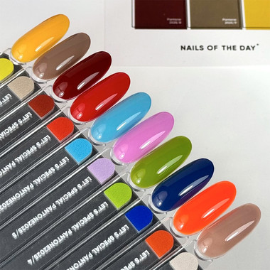 Lakier hybrydowy NAILSOFTHEDAY Let's special Pantone 2025/8 bordowy 10 ml - Фото №5