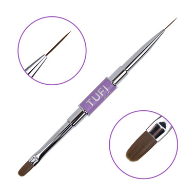 Dwustronny pędzelek do manicure TUFI profi żel/liner (0327445) - Фото №1