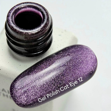 Гель-лак NAILSOFTHEDAY Cat Eye Gel Polish 12 фиолетовый 6 мл - Фото №3