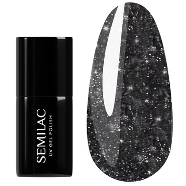 Lakier hybrydowy Semilac 394 Sparkling Midnight Date 7 ml - Фото №1
