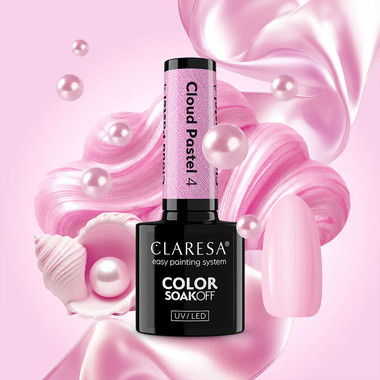 Lakier hybrydowy Claresa Cloud Pastel 4 perłowy róż 5 ml - Фото №3