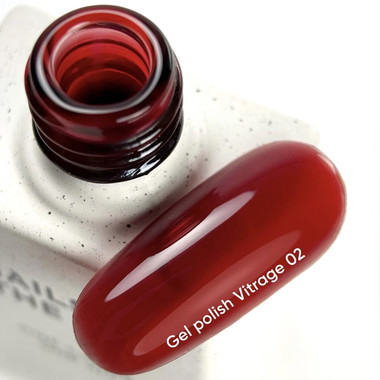 Lakier hybrydowy NAILSOFTHEDAY Vitrage 02 witrażowy czerwony 10 ml - Фото №5