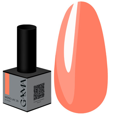 Gel polish GA&MA Mono Lac 035 single-phase light coral 6 ml (7703241) - Фото №1
