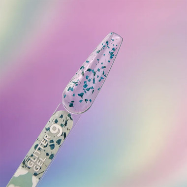 Żel przedłużający YOUARECUTE Glitter Gel 9 z niebieskimi suszonymi kwiatami 5 ml (469-5115-1450) - Фото №3