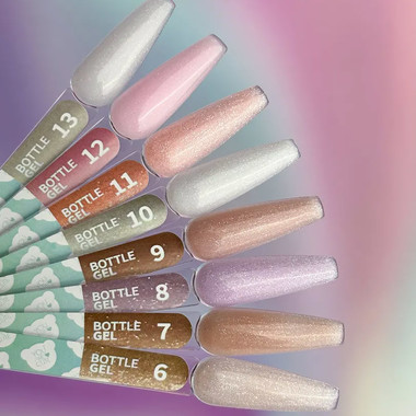 Żel budujący YOUARECUTE Bottle Gel 6 beżowy z połyskiem 5 ml (994-4001-0952) - Фото №4