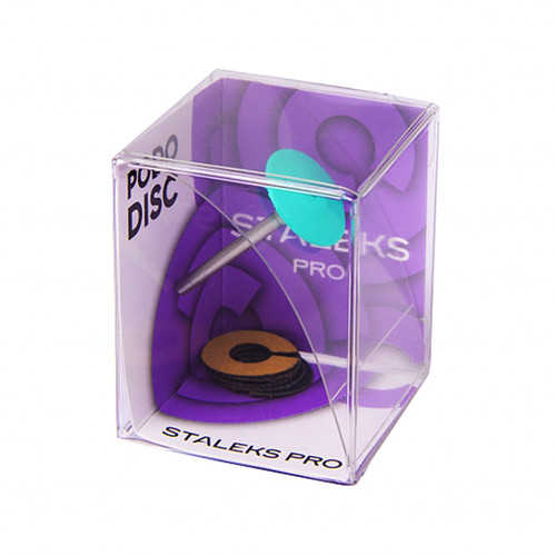 PODODISC plastikowy skośny STALEKS PRO S (15 mm) + zestaw wymiennych nakładek w kształcie pierścionka 180 grit 5 szt - Фото №3