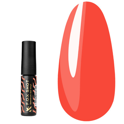 Lakier hybrydowy FOX SHOT Spectrum Gel Vinyl 072 jasny pomarańczowo-koralowy 5 g - Фото №1