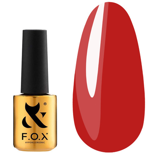 Lakier hybrydowy FOX Spectrum złoty 115 czerwono-pomarańczowy 7 ml - Фото №1