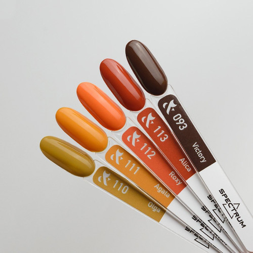 Lakier hybrydowy FOX Spectrum złoty 111 pastelowy pomarańczowy 7 ml - Фото №2