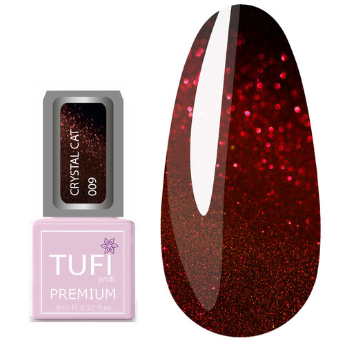 Гель-лак TUFI Profi PREMIUM Crystal Cat 09 рубин 8 мл (0100516)