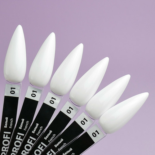 Lakier hybrydowy TUFI profi PREMIUM French 01 Biały 8ml (0102537) - Фото №3