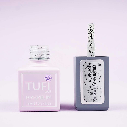 Top hybrydowy TUFI profi PREMIUM Crumb and Shimmer Matte z połyskiem i drobinkami 8ml (0125761) - Фото №3