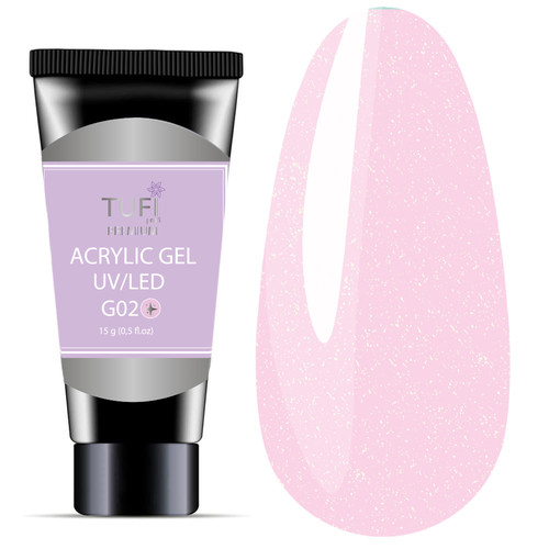 Acrylgel TUFI profi PREMIUM G02 Świecąca róża 15 g (0098913) - Фото №1