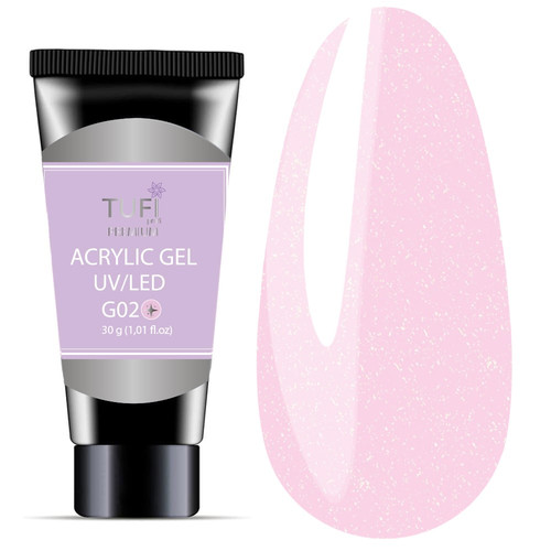 Acrylgel TUFI profi PREMIUM G02 Świecąca róża 30 g (0133975) - Фото №1