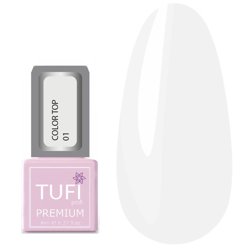 Top hybrydowy TUFI profi PREMIUM Color Top Kolorowy 01 Biały welon 8 ml (0123403) - Фото №1