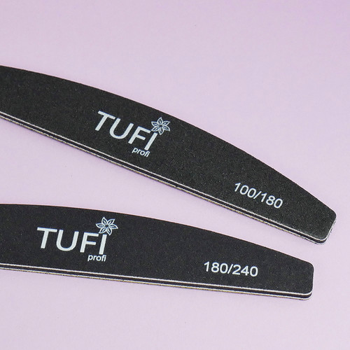 Пилочка TUFI profi PREMIUM полукруг черная 180/240, 17,8 см 1 шт (0122156) - Фото №3