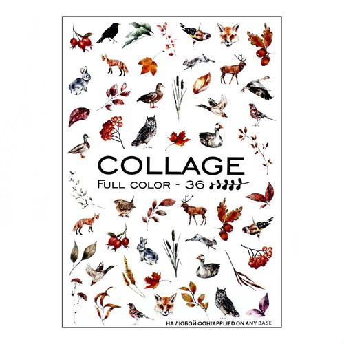 Slider design Crystaloff Collage full color 36 animals