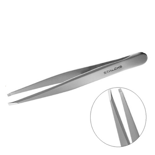 Pęseta do brwi Staleks BEAUTY & CARE 10 TYPE 2 (wąskie proste krawędzie)