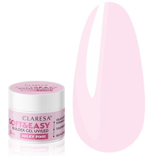 Żel budujący Claresa SOFT&EASY BUILDER GEL MILKY PINK mlecznoróżowy 12 ml