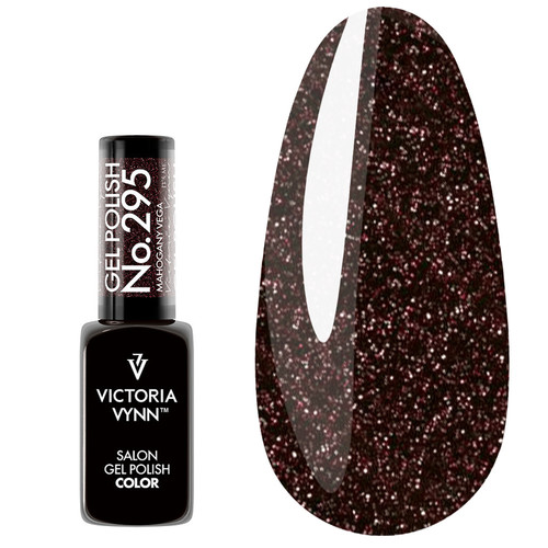 Гель лак Victoria Vynn COLOR SHIMMER 295 Mahogany Vega красное дерево 8 мл - Фото №1