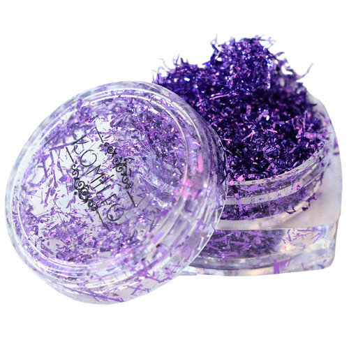 Стружка для декора ногтей Komilfo Foil Stripes №10 Purple (0,2 г) - Фото №3