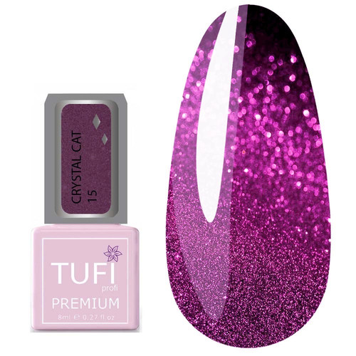 Lakier hybrydowy TUFI profi PREMIUM Crystal Cat 15 Oko idola 8 ml (0103072) - Фото №1