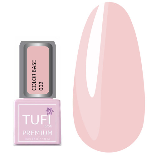 Цветная база TUFI profi PREMIUM Color Base 002 персиково-розвый 8 мл (0103700) - Фото №1
