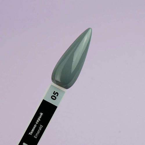 Lakier hybrydowy TUFI profi PREMIUM Emerald 05 Ciemno szary 8 ml (0102524) - Фото №3