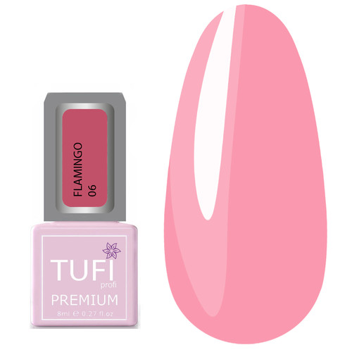 Lakier hybrydowy TUFI profi PREMIUM Flamingo 06 Delikatny pocałunek 8 ml (0121297) - Фото №1