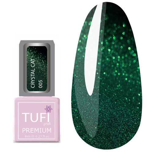 Гель-лак TUFI profi PREMIUM Crystal Cat 05 изумруд 8 мл (0100512)