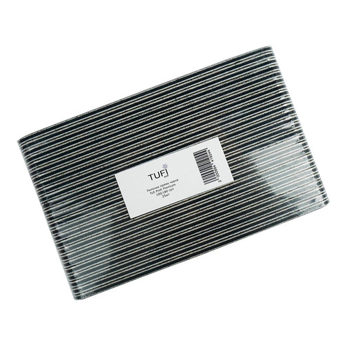 Пилочка TUFI profi PREMIUM прямая черная 100/180 грит 17,8 см 25 шт (01221898) - Фото №1